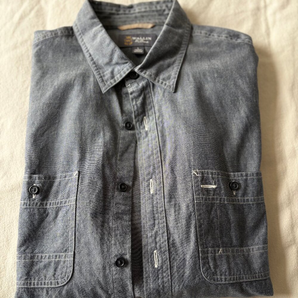Wallin & Bros Blue Double Pocket Button-Up